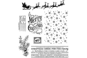 Stampers Anonymous Tim Holtz Cling Rubber Stamp Set, Christmas Nostalgia, 7 by 8.5-Inch
