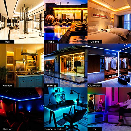 ZATAYE Led Lights Strip for Bedroom, 25ft RGB Led Lights Strip Kit