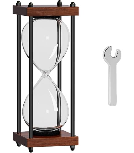 Amazon.com: Fillable Hourglass Timer, Black Wooden Frame