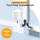 MUDEELA Cable Trunking Kit 8 x 400mm White Self Adhesive Wall Cable Covers view 2