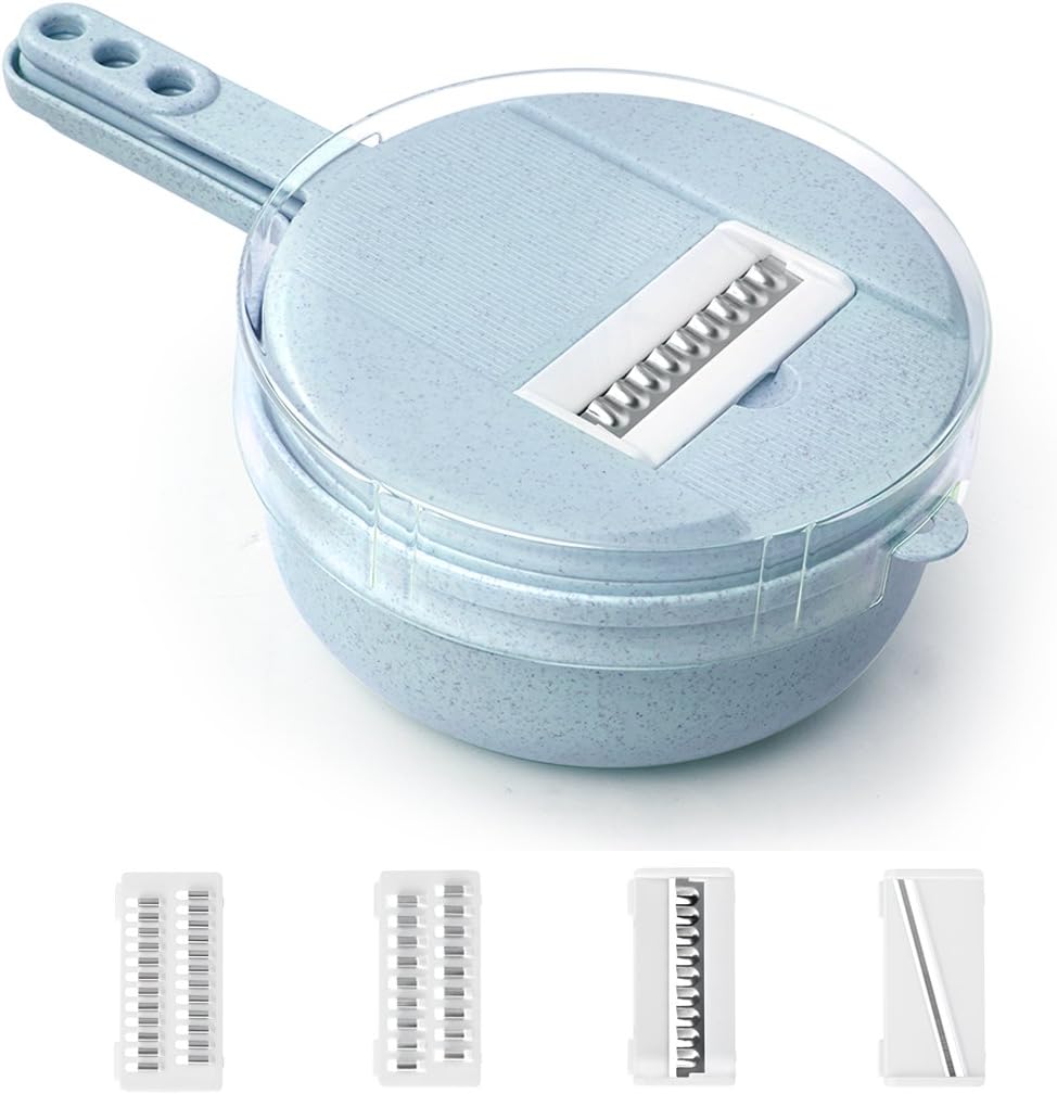 Vegetable Chopper Slicer Dicer Cutter & Grater -Archimedean Kitchen 8 functions - Heavy Duty Multi Fruit Cheese & Onion Chopper Dicer Kitchen Cutter