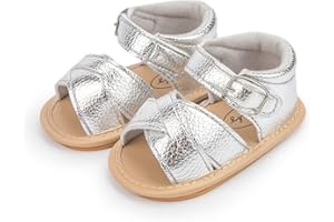 Kannior Infant Boys Girls Sandals Breathable Premium Baby Summer Outdoor Casual Beach Shoes Lightweight Toddler Flower Bowknot Anti Slip Rubber Sole Newborn Prewalker First Crib Shoes