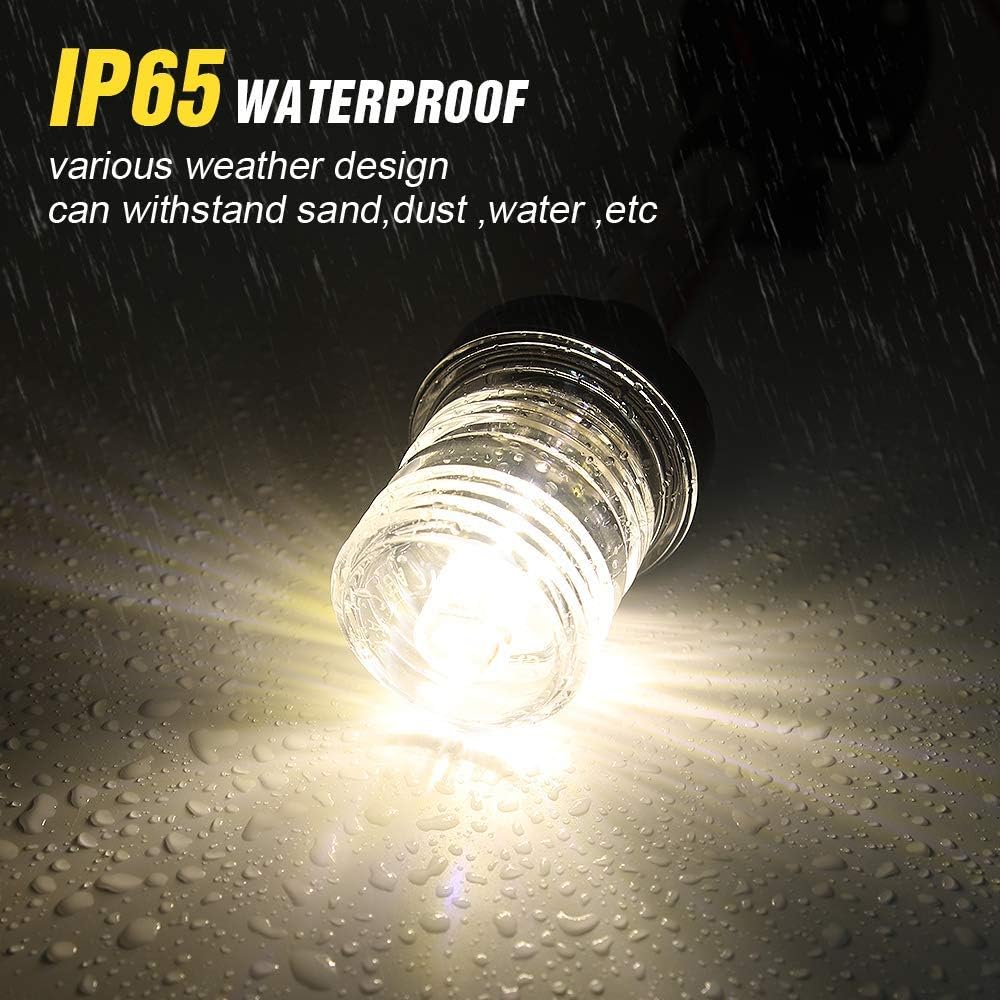 Obcursco Adjustable Boat Stern Light White All Round Anchor Light 9 Inch Fold Down Boat Stern Light : Sports & Outdoors