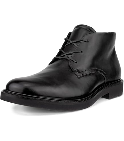 Ecco Black Leather Lace-Up Chukka Boots Size 11 Excellent Condition Ecco SKYLER Chukka Booties Oil Nubuck Lace Up Ankle Boot Sz  main image 3