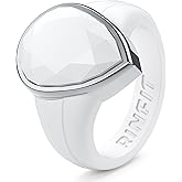 Rinfit Women's Silicone Rings - Engagement or Promise Rings for Her - Oversized Pear Silicone Wedding Bands Women - Patented Design