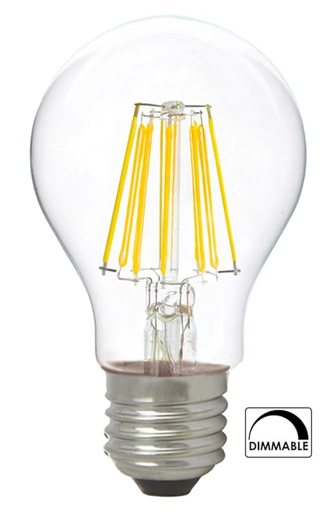 greenandco® CRI90+ Glühfaden LED Lampe dimmbar ersetzt 54 Watt E27 Birne, 8W 710 Lumen 2700K warmweiß Filament Fadenlampe 360