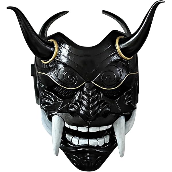 Máscara De Cosplay De Demonio Japonés Samurai Oni – Máscara De Plástico Gruo De Terror Prajna Hannya Evil Killer Para Accorios De Disfrac De Fita De Halloween De 9,09 € | DHgate