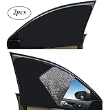ZATOOTO Car Side Window Sun Shades - 2 Pcs Front Magnetic Privacy SunShades Black Silver Windshield Curtain for Baby Kids