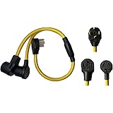 ONETAK NEMA 3 Feet 14-30P to 10-30R 14-30R Y Splitter 120V/240V 30 Amp 10 Awg 4 Prong Plug to 3 Prong 4 Prong Receptacle Weld