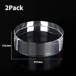 Hewomate Acrylic Round Display Block, 2 Pieces 3 x