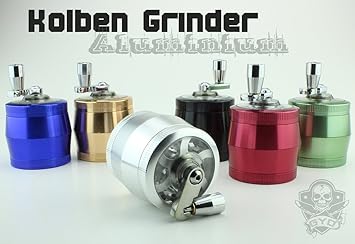 GYD Grinder Kolbengrinder 4-tlg Amsterdam - Ø65mm Hohe 90mm Crusher mit Skuff-Deck