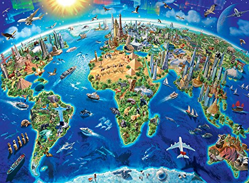 Ravensburger -World Landmarks Map - 300 pc Puzzle