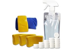 DOKIKO 400g Auto Clay Bars Auto Detailing 4pcs +10pcs Clay bar Lubricant Tablets(1pcs=16 oz)+Microfiber Cloth+Spray Bottle,Clay Bar Kit for Car Detailing