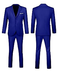 Men's 2 Pieces Suit Set,Two Button Slim Fit