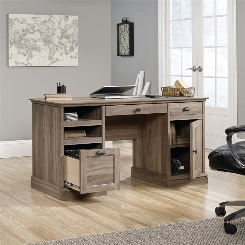 Sauder Barrister Lane Executive Desk, Salt Oak finish Pricepulse