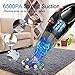 Simonseason Handheld Vacuum Cleaner 6.5KPA Cordless Car Vacuum Cleaner Portable&Lightweight Small Hand Held Vacuum Cleaner Rechargeable Hand Vac with LED Light for Home Pets Hair Cleaning Wet&Dry Use