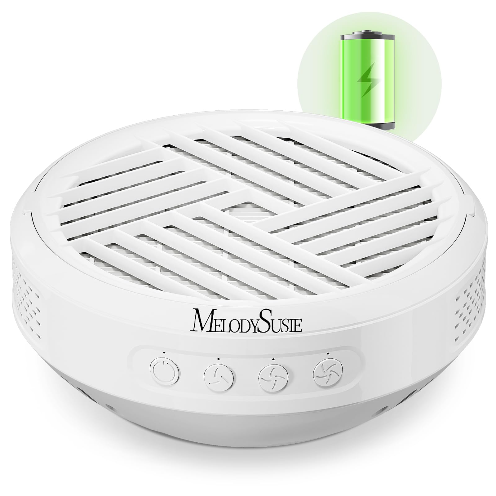 MelodySusie Cordless Portable Nail Dust Collector, SProR 3500RPM Powerful Rechargeable Nail Vacuum Fan with 3 Suction Modes Reusable Filter for Mobile Nail Tech, DIY Nail Artist & Home Use,White