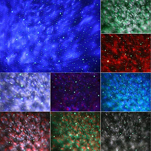 LBell Night Light Projector, 2 in 1 Ocean Wave Projector Star Projector w/LED Nebula Cloud for Baby Kids Bedroom/Game Rooms/Home Theatre/Night Light Ambiance with Bluetooth Music Speaker