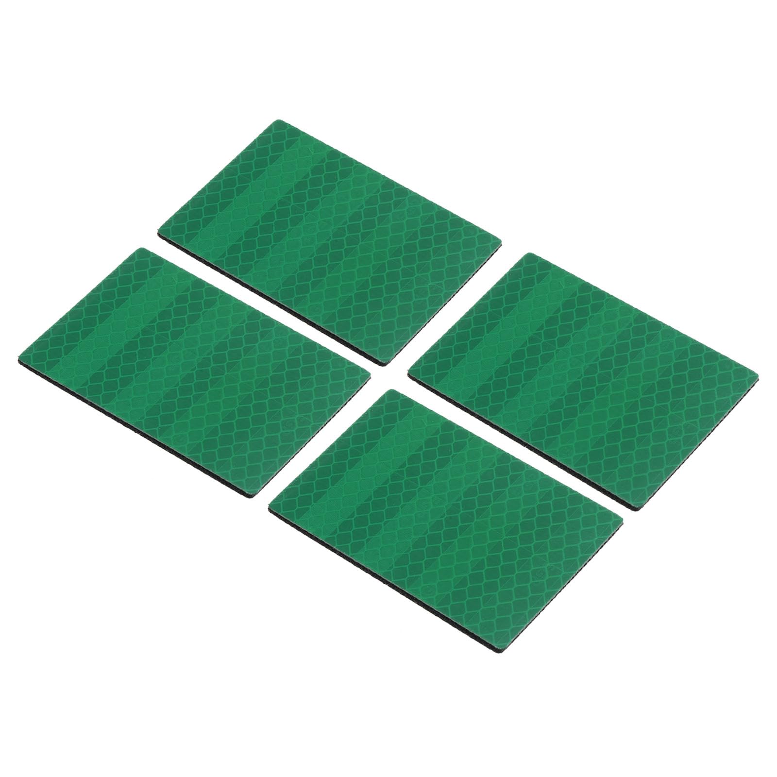 PATIKIL Reflective Patch 2"x3", 4 Pcs Hook & Loop Fastener Safety Appliques for Night Sportsperson Worker Hiker, Green