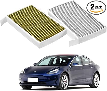 Sumk Model 3 Cabin Air Filter Replacement With Activated Carbon Compatible With Tesla Model 3 2017 2018 2019 2 Pieces