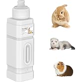 Salcod 42 oz Top-Fill Rabbit Water Bottle for Cage, No-Drip Design, White | Stainless Steel Valve, Secure Cage Mount, Visible Water Level, BPA-Free Bottle, For Rabbits, Guinea Pigs &amp; Ferrets