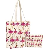 jeilink Tennis Captain Dancer Accountant Human Sunshine Cosmetic Bag Canvas Tote Bag Beach Bag Gifts for Women Birthday