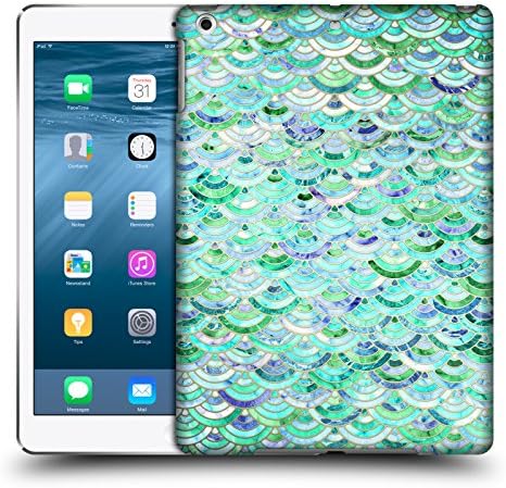 Official Micklyn Le Feuvre Mosaic In Mint Quartz And Jade Marble Patterns Hard Back Case for Apple iPad Air