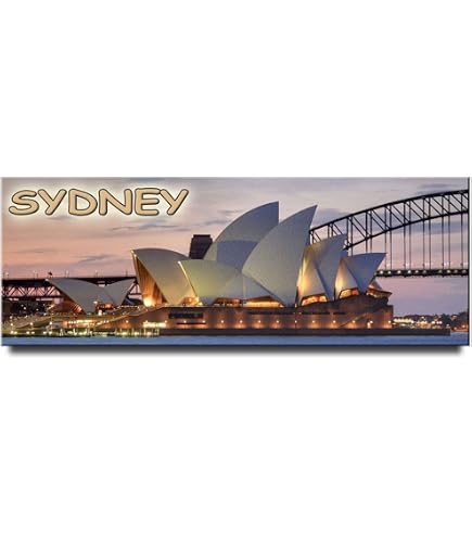Calamita 3D In Resina Sydney Opera House E Harbour Bridge - Souvenir Di Viaggio Artigianale, Regalo Creativo