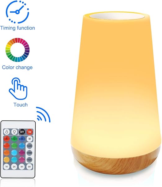 Led Smart Touch Lampe Bunt Nachtlicht Lamp Kinderzimmer Nachttisch Lampe Bewegung Tisch Lampe Batterie Be Trieben Rgb Lampe Mit Fernbedienung Dimmbares Warmweisses 3 Stufiges Licht Amazon De Beleuchtung