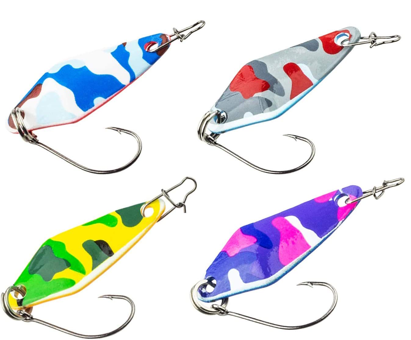 FISHN Trout Spoon Set - Micro Blissi, 4pcs, 2.2g, 3cm, Trout, Char, Perch, Lure