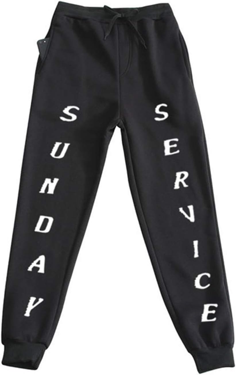shiola Sunday Service Fleece Sweatpants Men Streetwear Kanye West Drawstring Joggers
