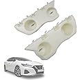 Priprilod Front Bumper Fender Brackets Left and Right Compatible with Nissan Maxima 2016 2017 2018 2019 2020 White POM Plastic Material 62221-4RA1A 62221-4RA2A 62220-4RA1A 62220-4RA2A