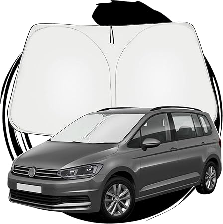 Amazon Ruiya 新型 フォルクスワーゲン専用 Touran トゥーラン サンシェード フロントガラス用 パラソル 車用サンシェード Uvカット 日よけ 車中泊 折り畳み式 カスタム パーツ サンシェード 車 バイク