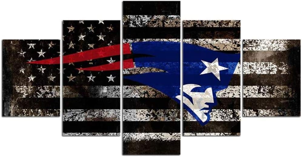 SILUYU-Leinwanddrucke,New England Patriots NFL Team Logo Wanddekoration