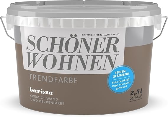 Schöner Wohnen Trendfarbe Barista 2,5 l seidenglänzend: Amazon.de: Baumarkt