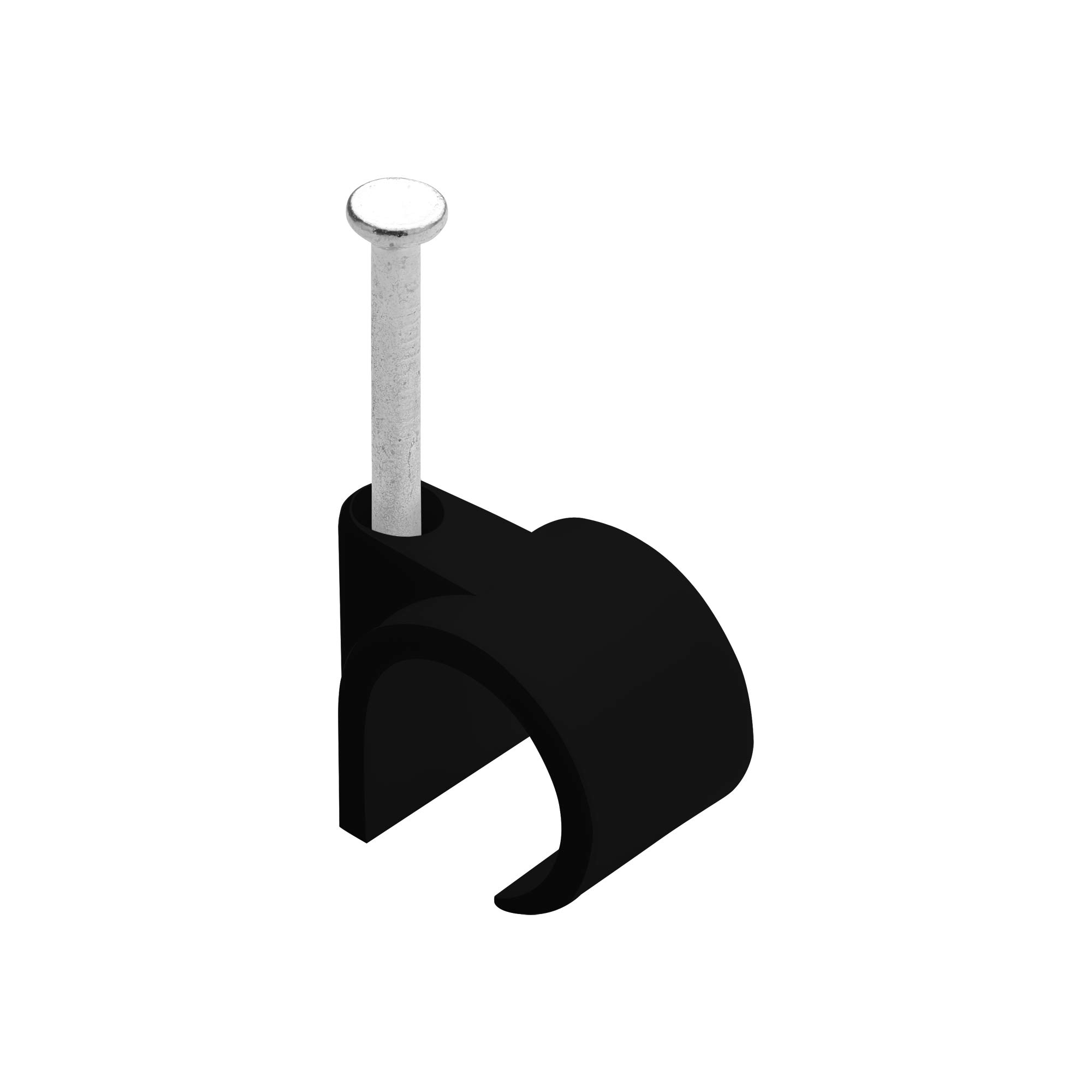DEBFLEX 700425 Cable Tie, Electrical Cable Attachment, Cable Clips, Cable Tie, Steel Nail, 50 Wire Clips D12/16 Black
