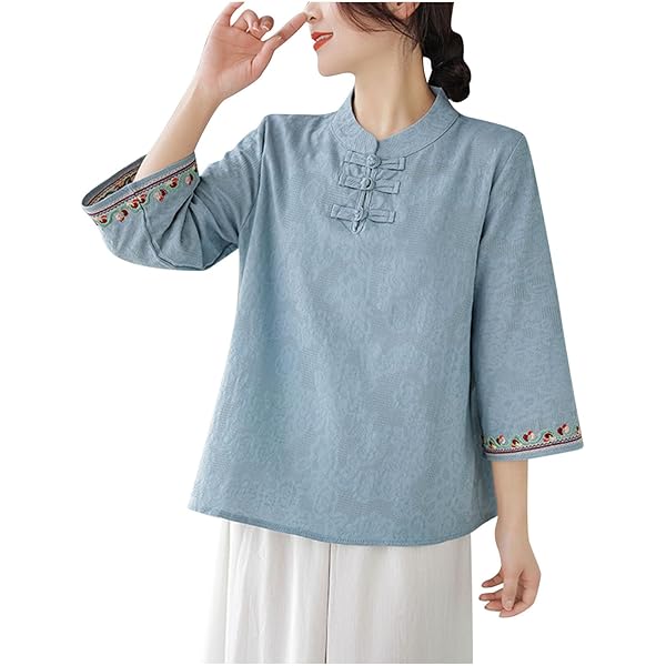 iroiro 群青 Cotton&Linen KOREAN Blouse Amazon.com: Ruereuu Women's Korean Style Shirt Lapel Top