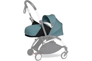 BABYZEN YOYO 0+ Newborn Pack, Aqua - Includes Mattress, Canopy, Head Support & Foot Cover - Requires YOYO2 Frame (Sold Separately)