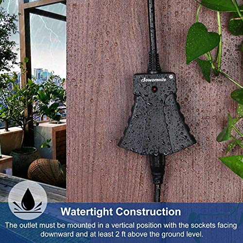 2 DEWENWILS+Wireless+Weatherproof+Electrical+Grounded