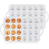 CAKETIME Mini Muffin Pan, Metal Reinforced Frame Mini Cupcake Pans 24 Cups Nonstick Muffin Silicone Molds with Handle for Baking Muffins, Cupcakes, Egg Bites 2 Pack