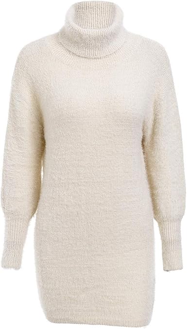 thick turtleneck sweater dress