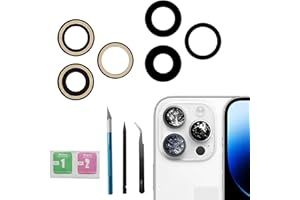 ALOVEXIONG 14 Pro/14 Pro Max Back Rear Camera Lens Glass Replacement for iPhone 14 Pro for iPhone 14 Pro Max Camera Glass Replacement with pre-Installed Adhesive and Reparing Toolkits
