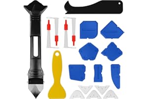 NowFlair 23 Pieces Caulking Tool Kit 3-in-1 Grout Removal Tool Caulk Finishing Tool Grout Scraper Reusable Silicone Pad DIY P
