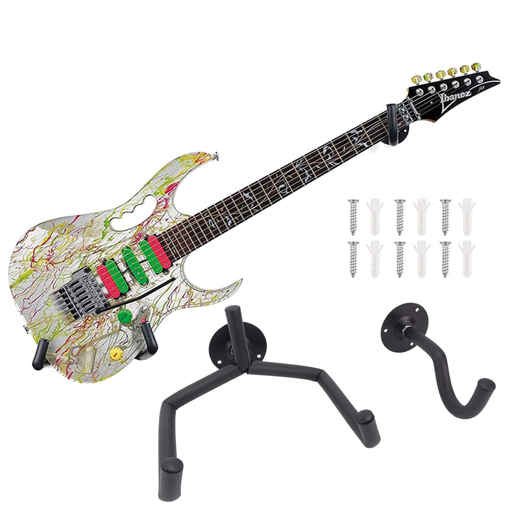 Guitar Stand, Guitar Wall Mount Horizontal Hanger, Slanted Guitar Hanger Wall, Guitar Hanger Hooks for Acoustic Guitar, Classical Guitar, Electric Guitar, Bass, Ukulele