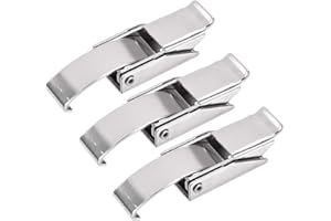 uxcell 2.87-inch SUS304 Stainless Steel Draw Toggle Latch with Spring-Steel Hook - 3 Pcs