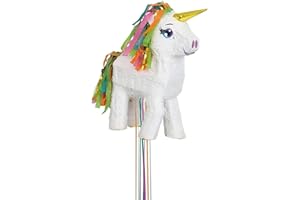 White Unicorn Pinata, Pull String