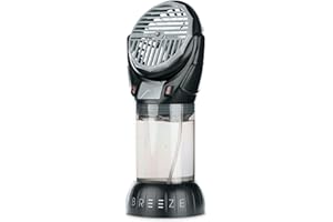 IcyBreeze Buddy Portable High-Velocity Misting Fan With 10,000 mAH Battery – Adjustable, Stainless Steel Atomizing Head, 1.5-Liter Water Tank, for Outdoor, Picnic, Camping (Slate Gray)