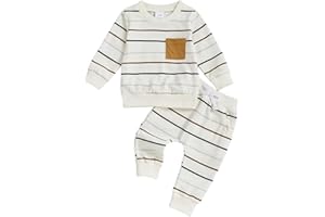 CIYCUIT Toddler Baby Boy Clothes Long Sleeve Sweatshirt Pants Set Fall Winter Outfits