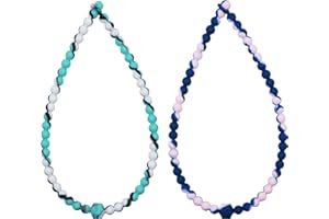 LEEYEAN Chew Necklaces for Sensory Kids, 2 Pack Chewy Necklace Sensory to Reduces Anxiety and Stress, Integrated Safety Design Teething Necklace for Baby, BPA Free