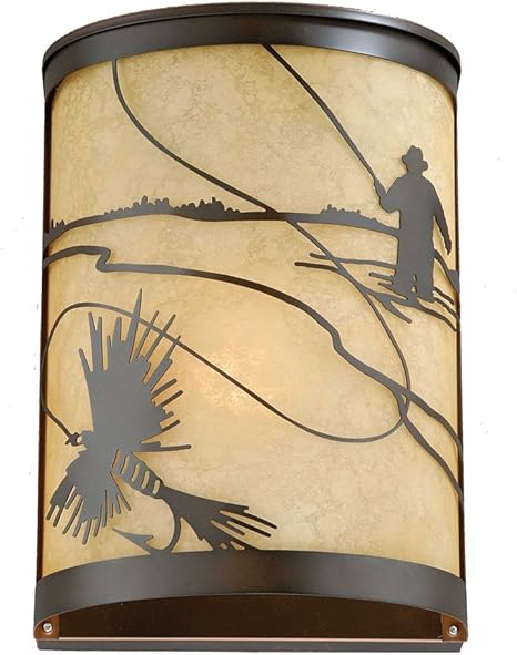 Amazon Com Fly Fishing Outdoor Cabin Wall Sconce Lodge Fixtures